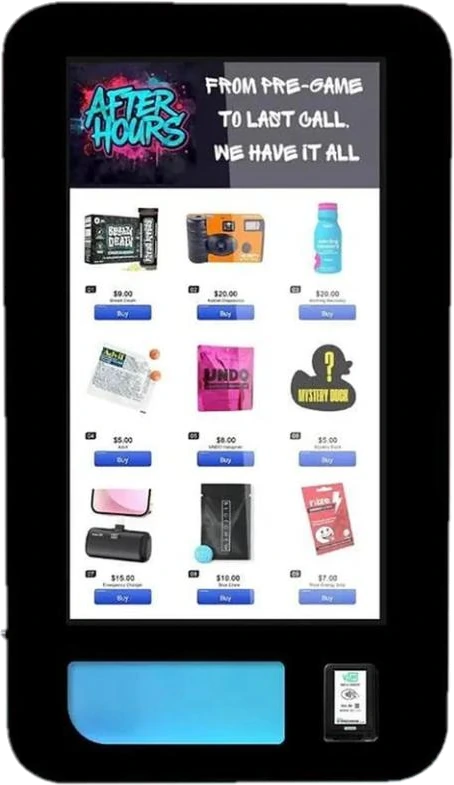 Wall-mounted vending unit